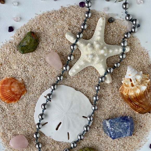 💫Genuine Hematite Beaded Necklace - Picture 2 of 7